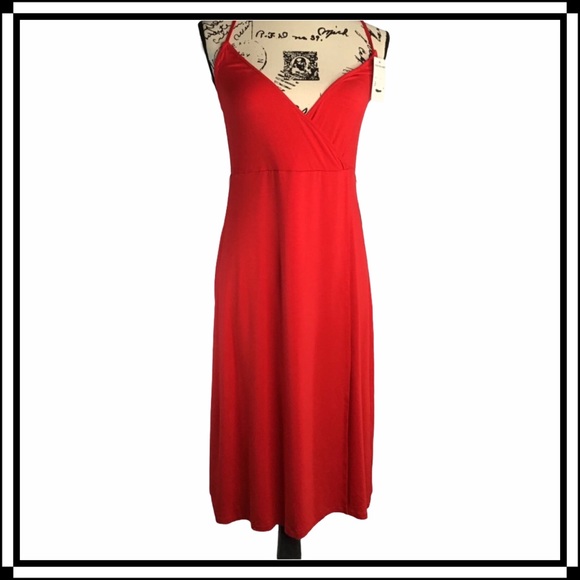 Velvet Torch | Red Spaghetti Strap Slip Dress | M - Picture 2 of 8